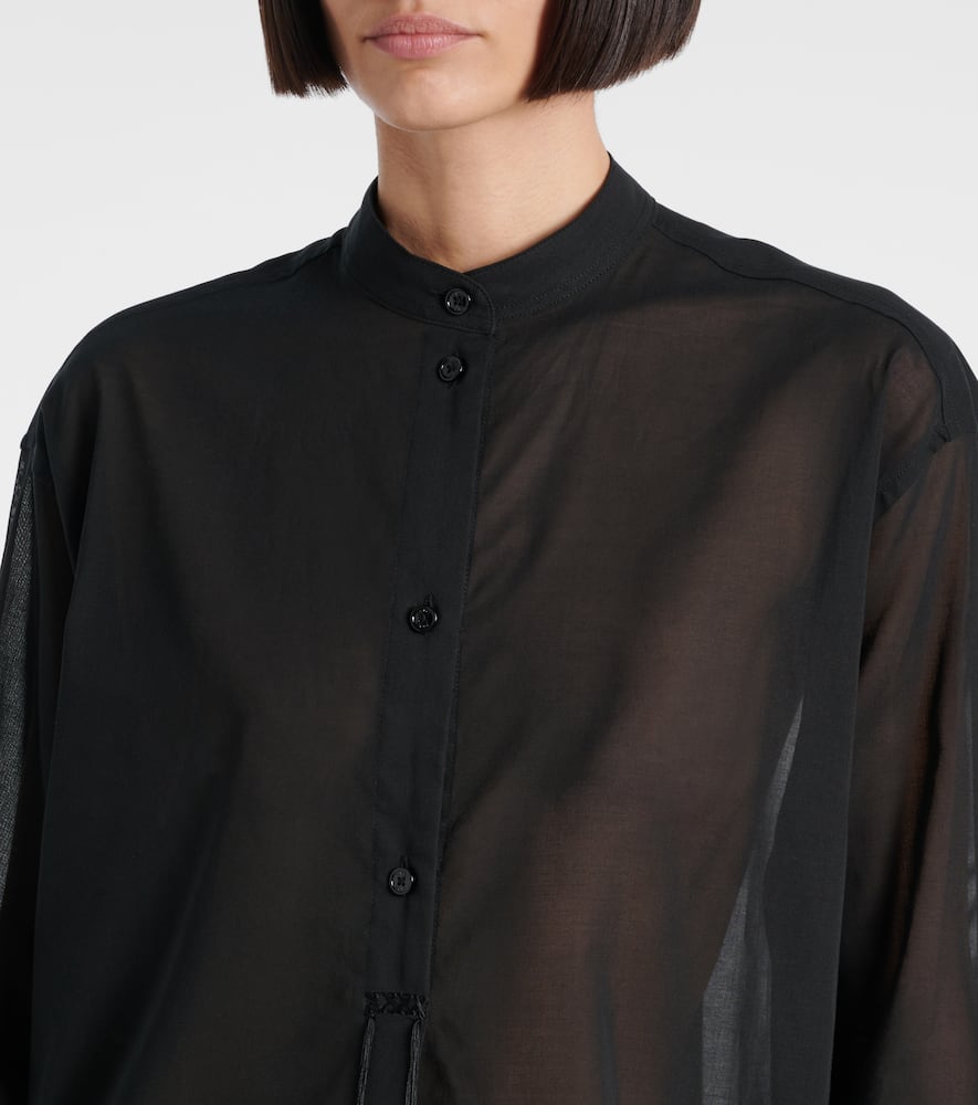 Totême Oversized Cotton Shirt In Black