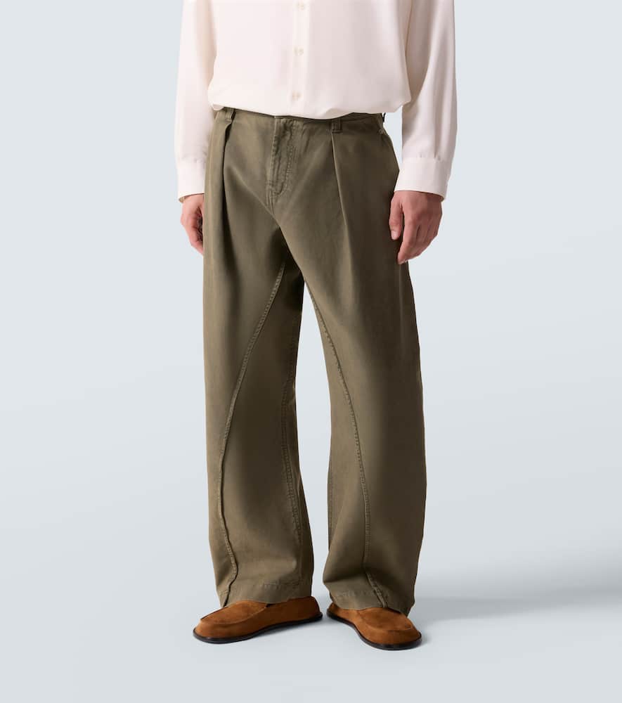 Jw Anderson Seam Trousers Twisted Seams In Green