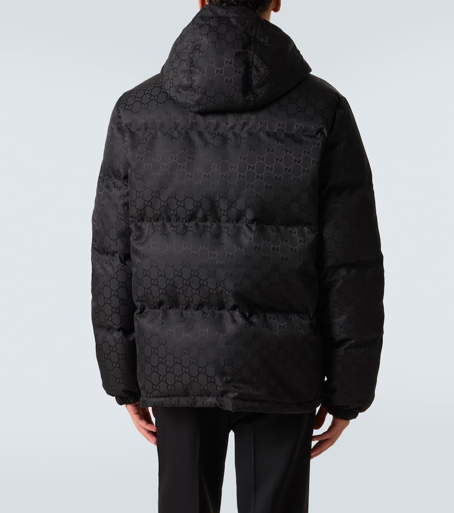 Gucci Black Padded Jacket In Jumbo Gg Fabric In Black