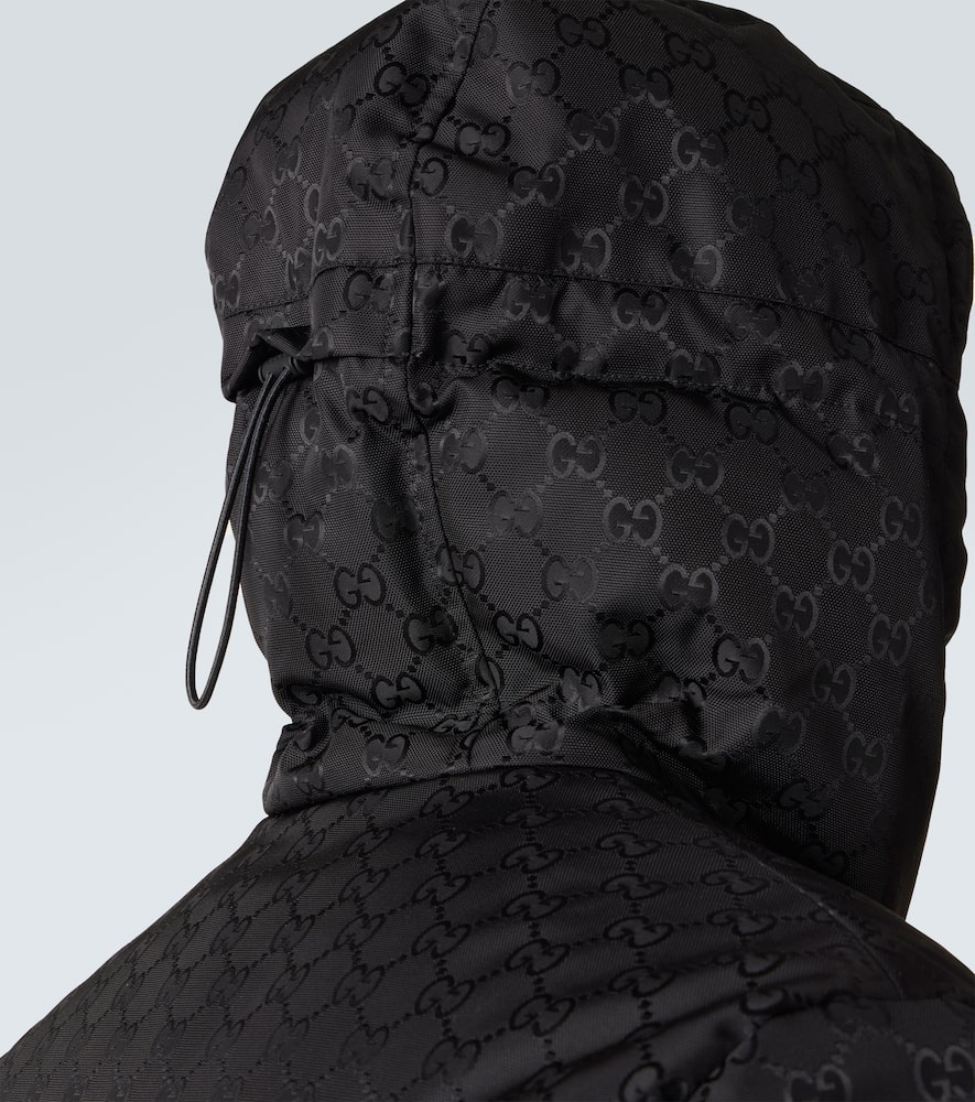 Gucci Black Padded Jacket In Jumbo Gg Fabric In Black