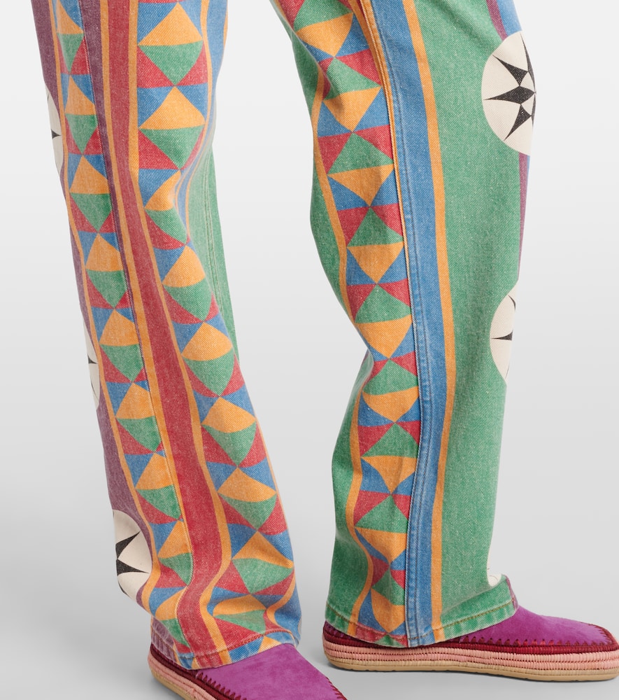 Loewe Abstract Printed Straight-leg Jeans In Multicoloured