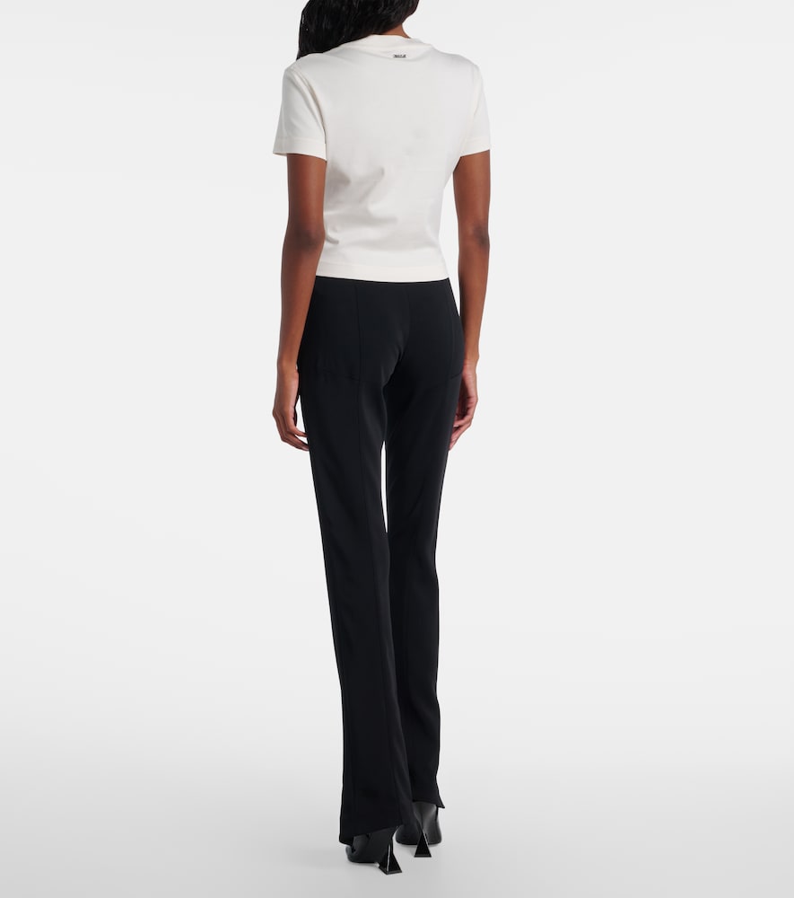  Mugler Mugler Verziertes T-shirt Aus Baumwoll-jersey 