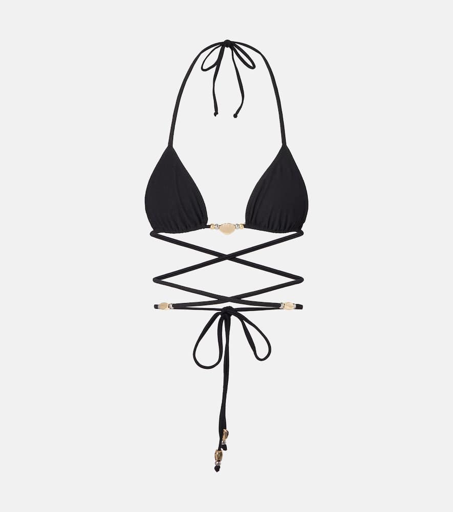 Embellished bikini top