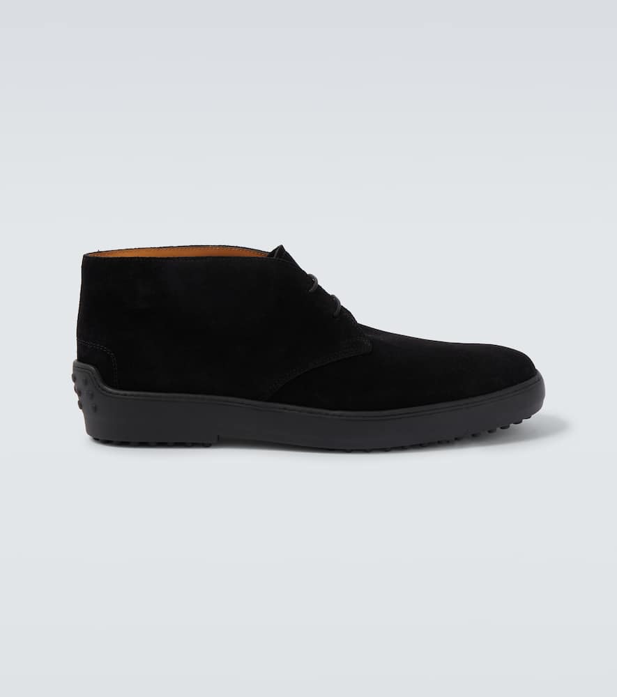 Tod's Suede Lace-up Boots In Black