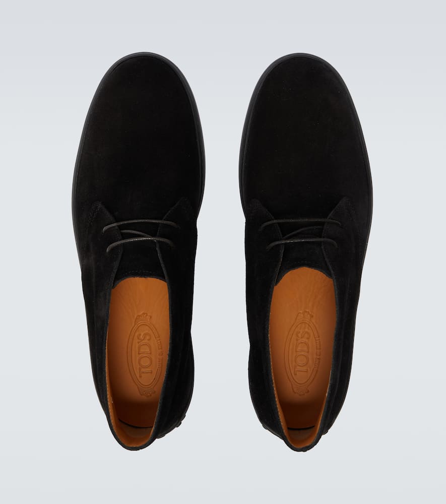 Tod's Suede Lace-up Boots In Black