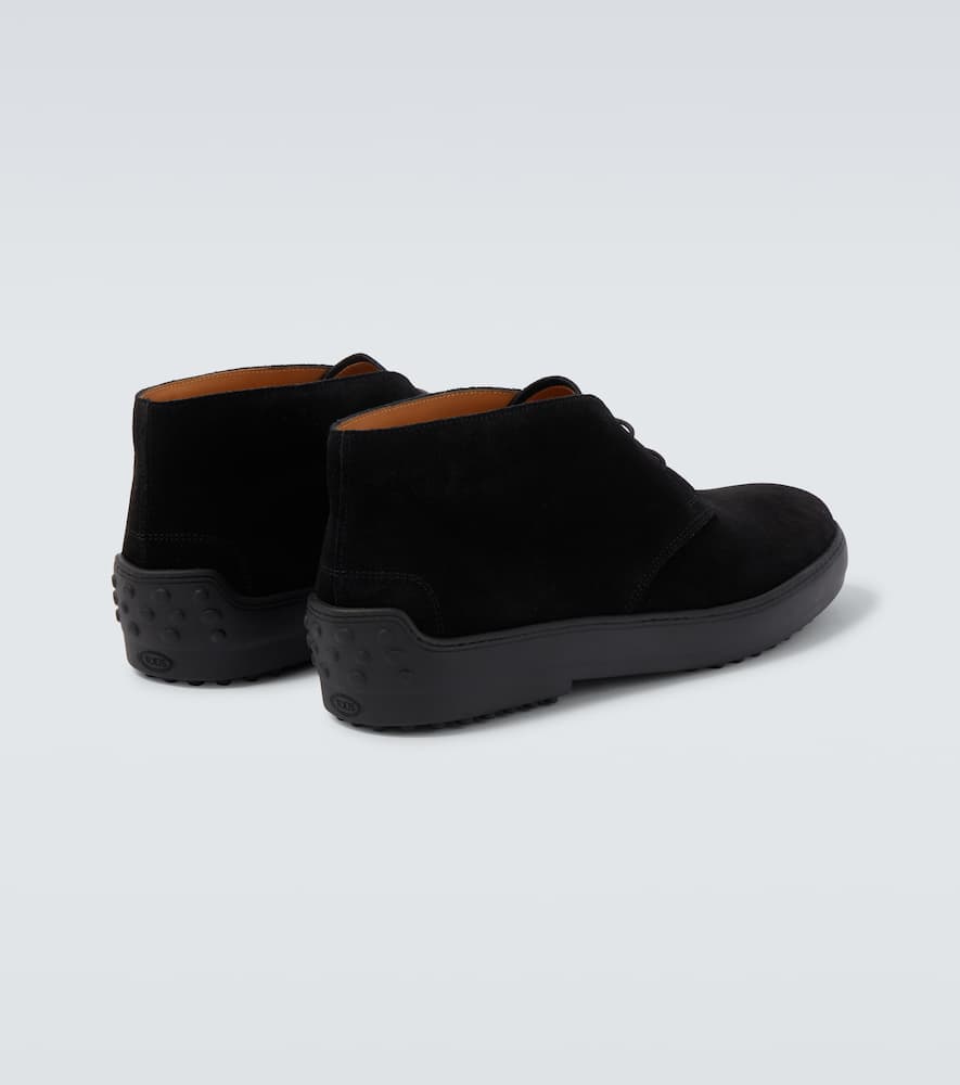 Tod's Suede Lace-up Boots In Black
