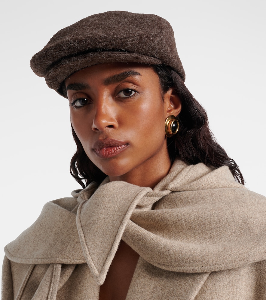 Logo Wool-Blend Newsboy Cap