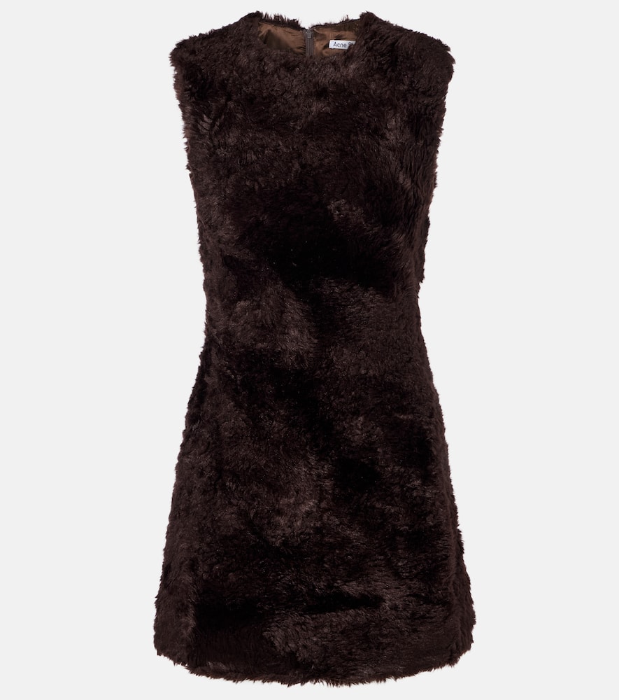 Acne Studios Dapacho Minidress In Brown