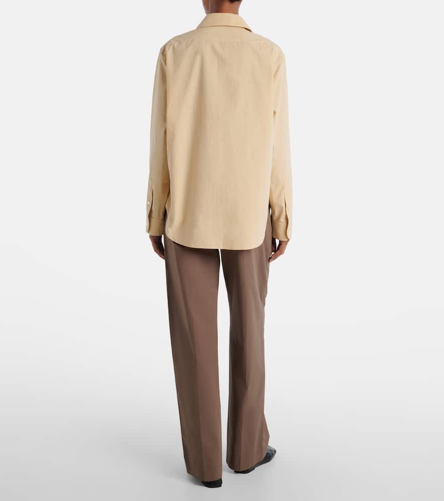 The Row Margan Cotton-poplin Pullover Shirt In Neutral