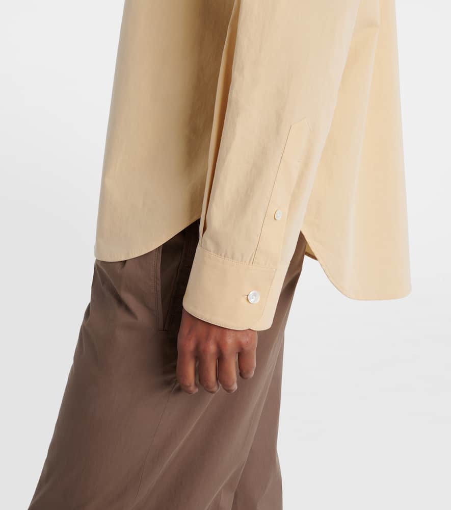 The Row Margan Cotton-poplin Pullover Shirt In Neutral