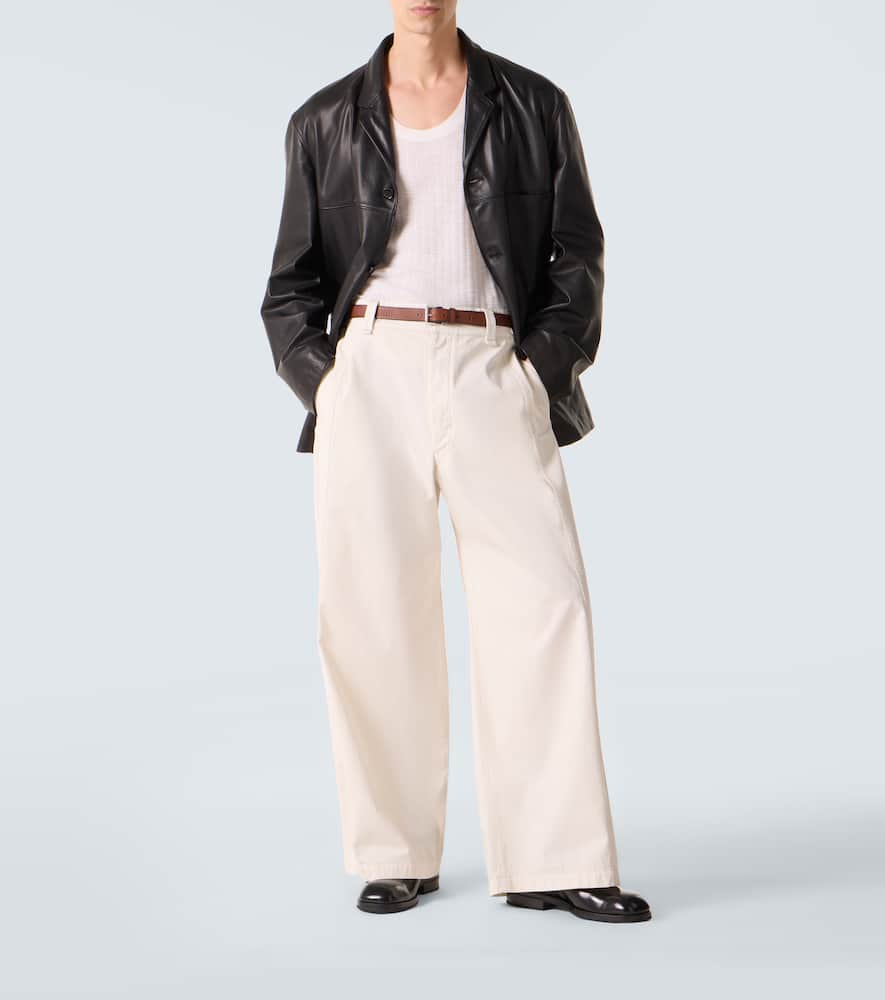 Lemaire Men Leather Ankle Boots In Multi