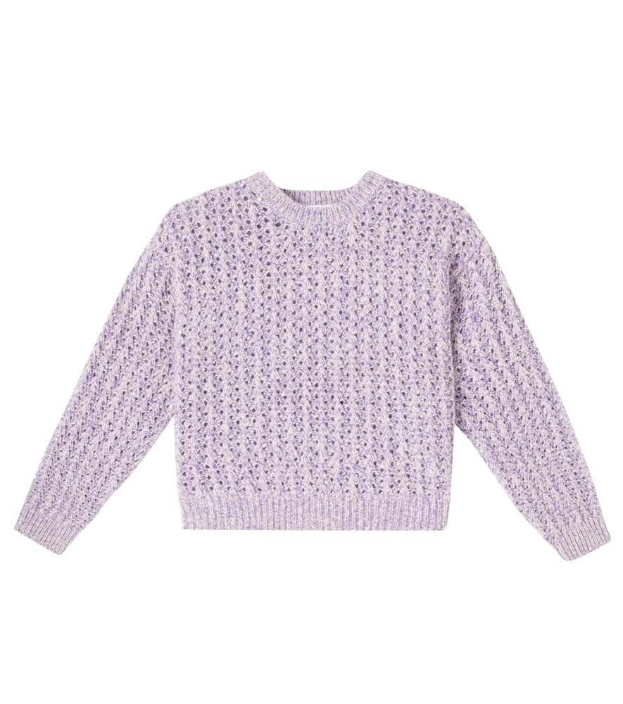 Brunello Cucinelli Wool, Cashmere, And Mohair-blend Sweater In Purple