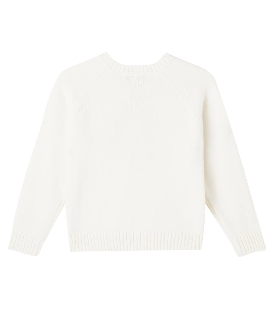 Tartine Et Chocolat Intarsia Wool Sweater In White