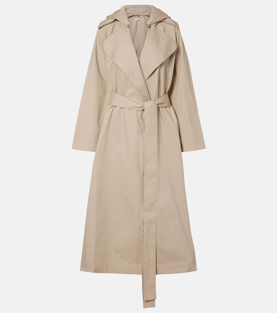 Aya Muse Cotton Gabardine Trench Coat In Sand