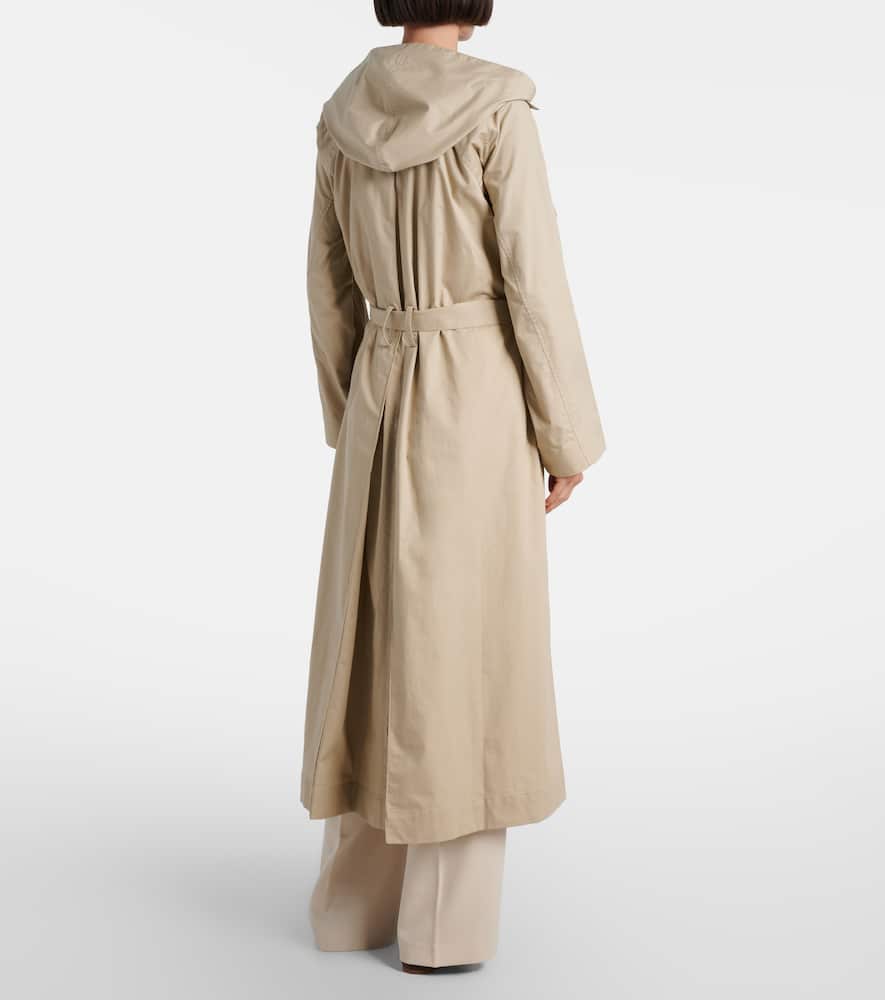 Aya Muse Cotton Gabardine Trench Coat In Brown