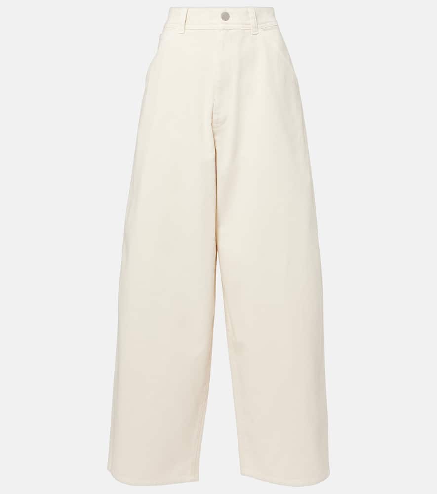 Lemaire High-rise Wide-leg Jeans In White