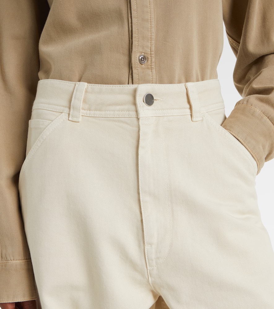 Lemaire High-rise Wide-leg Jeans In White