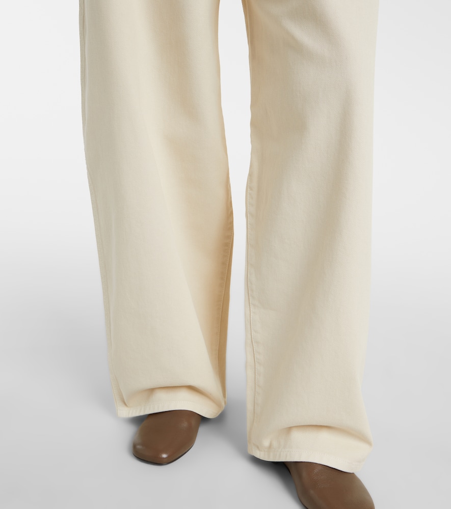 Lemaire High-rise Wide-leg Jeans In White