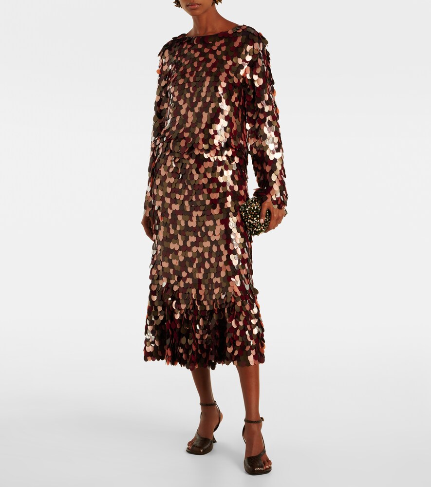  Dries Van Noten Dries Van Noten Midirock Mit Pailletten 