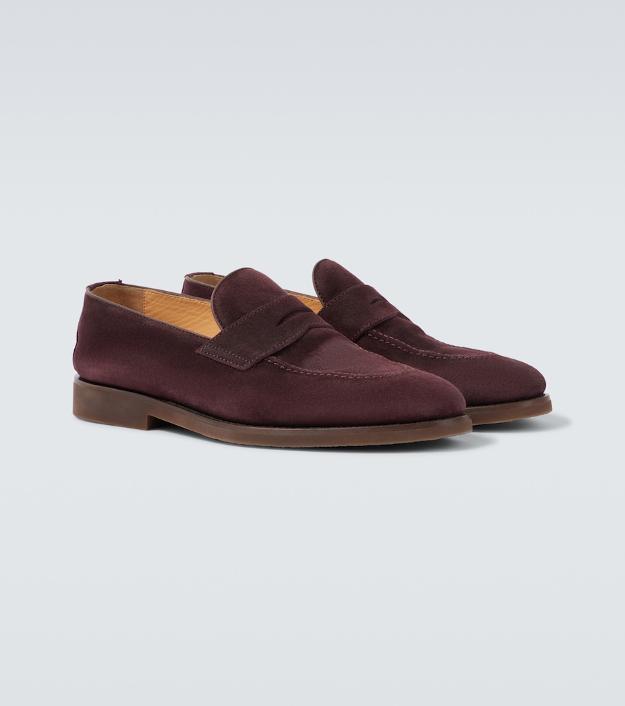  Brunello Cucinelli Brunello Cucinelli Suede Penny Loafers 