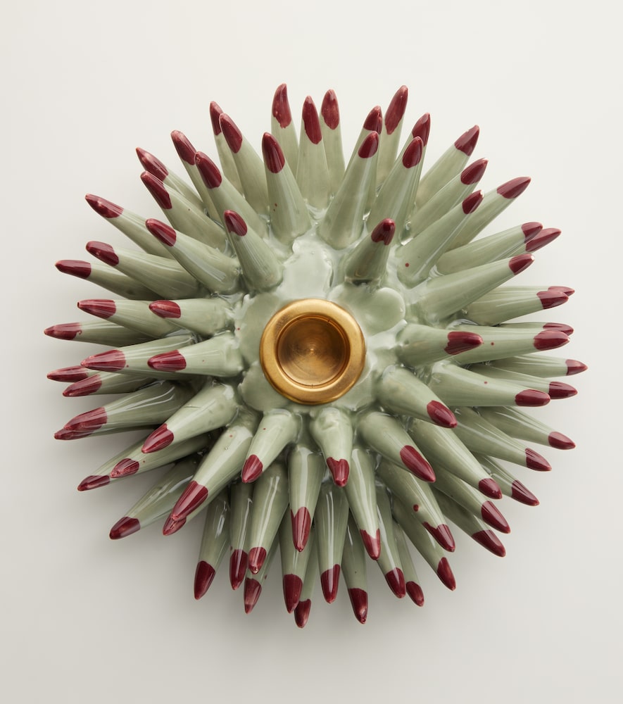 La Doublej La Doublej Fantastic Creatures Collection Spine Ceramic Candle Holder By Beto Val 