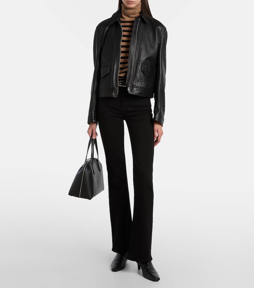 7 For All Mankind Leggy Bootcut Soho Mid-rise Bootcut Jeans In Black