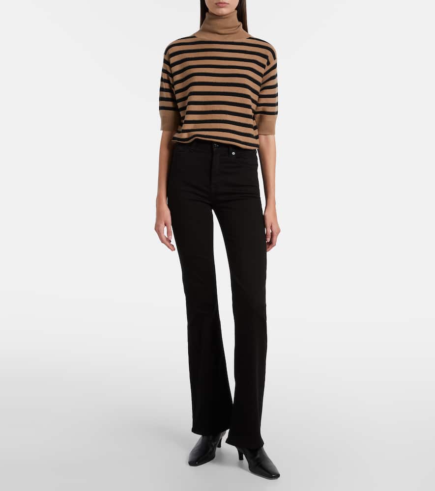 7 For All Mankind Leggy Bootcut Soho Mid-rise Bootcut Jeans In Black