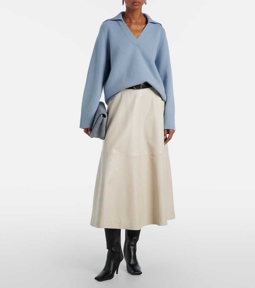 Vince Wool and cashmere-blend polo sweater