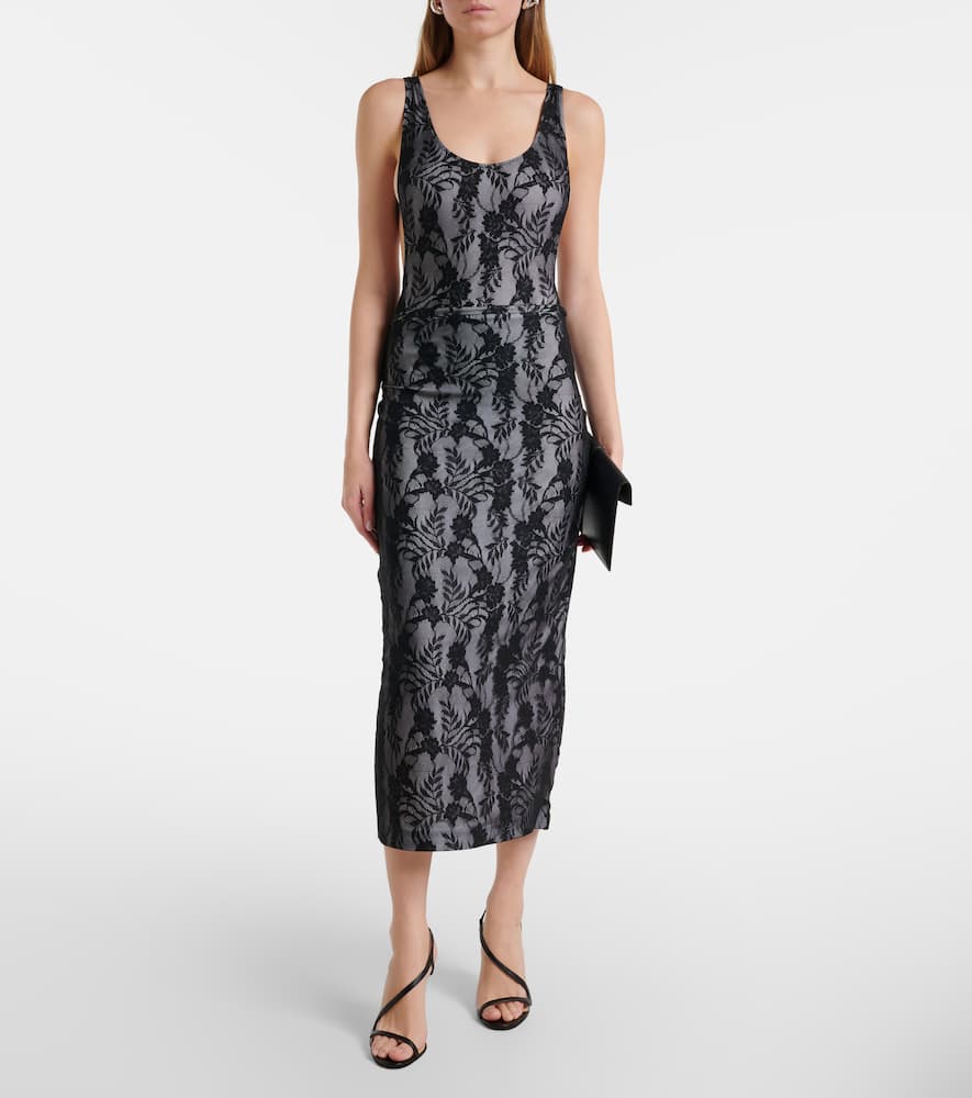 Norma Kamali Marissa Open-back Lace Bodysuit In Black