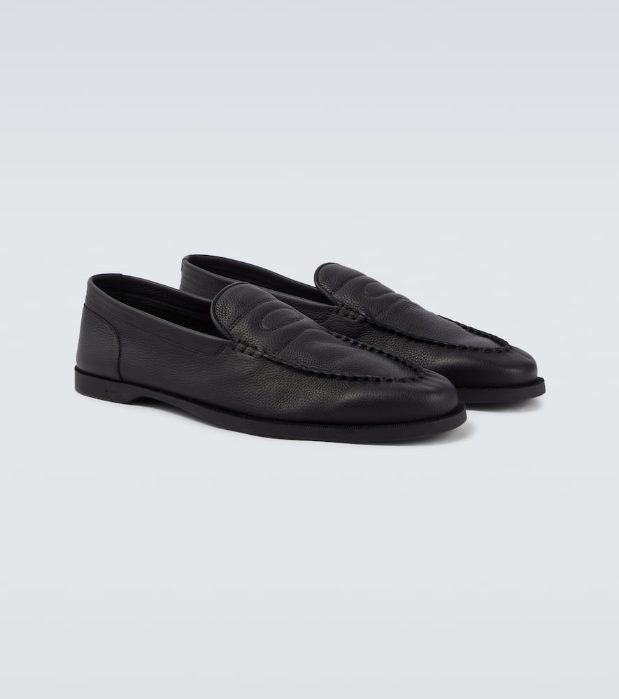 John Lobb Pace Leather Loafers In Black
