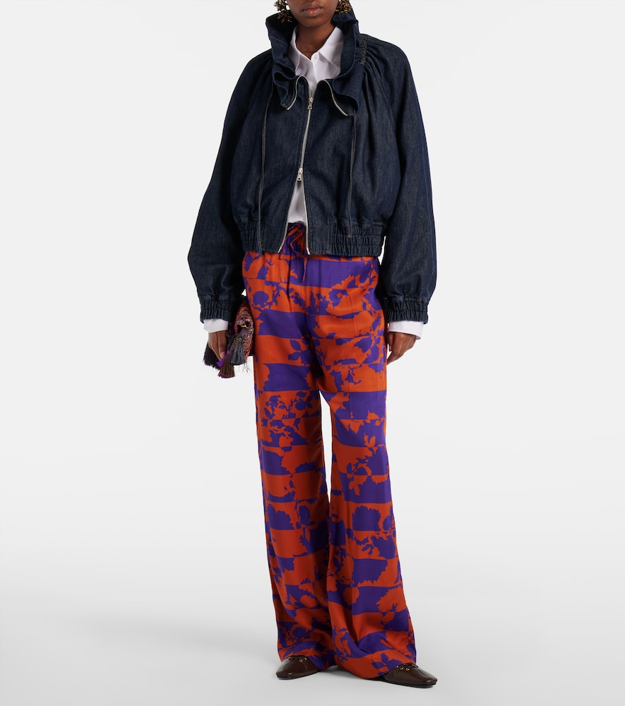 Dries Van Noten Denim bomber jacket