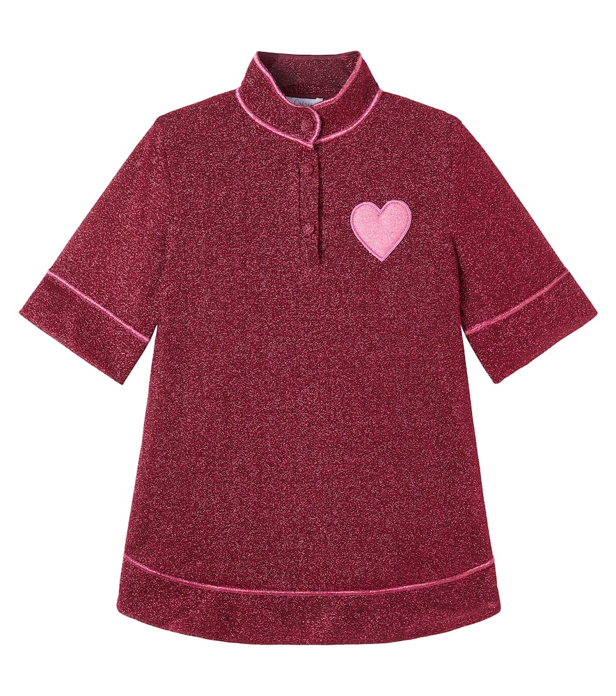 Oseree Oséree Kids Lumière Dress In Burgundy
