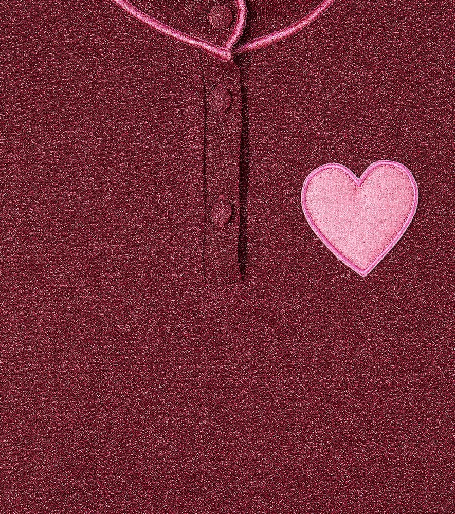 Oseree Oséree Kids Lumière Dress In Burgundy