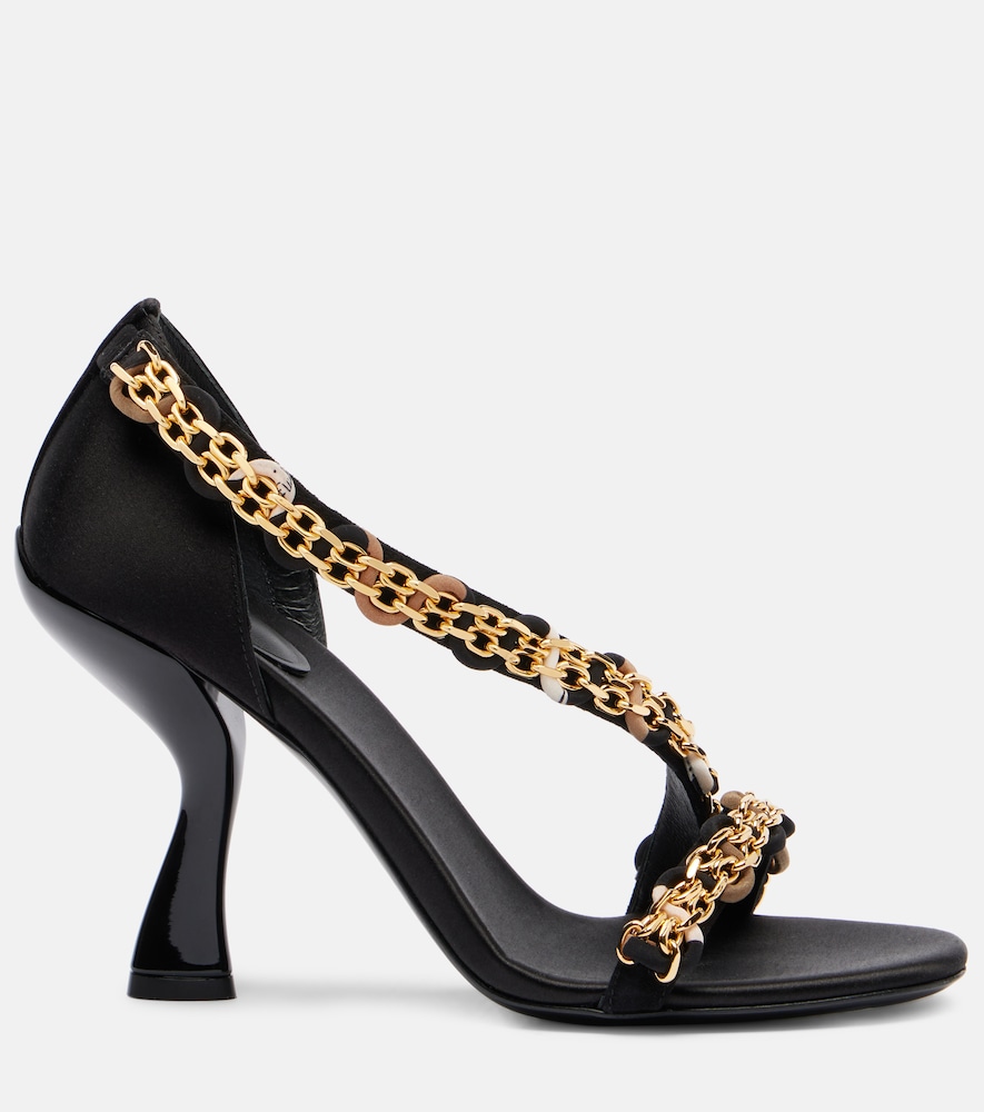  Pucci Pucci Chain-detail Satin Sandals 