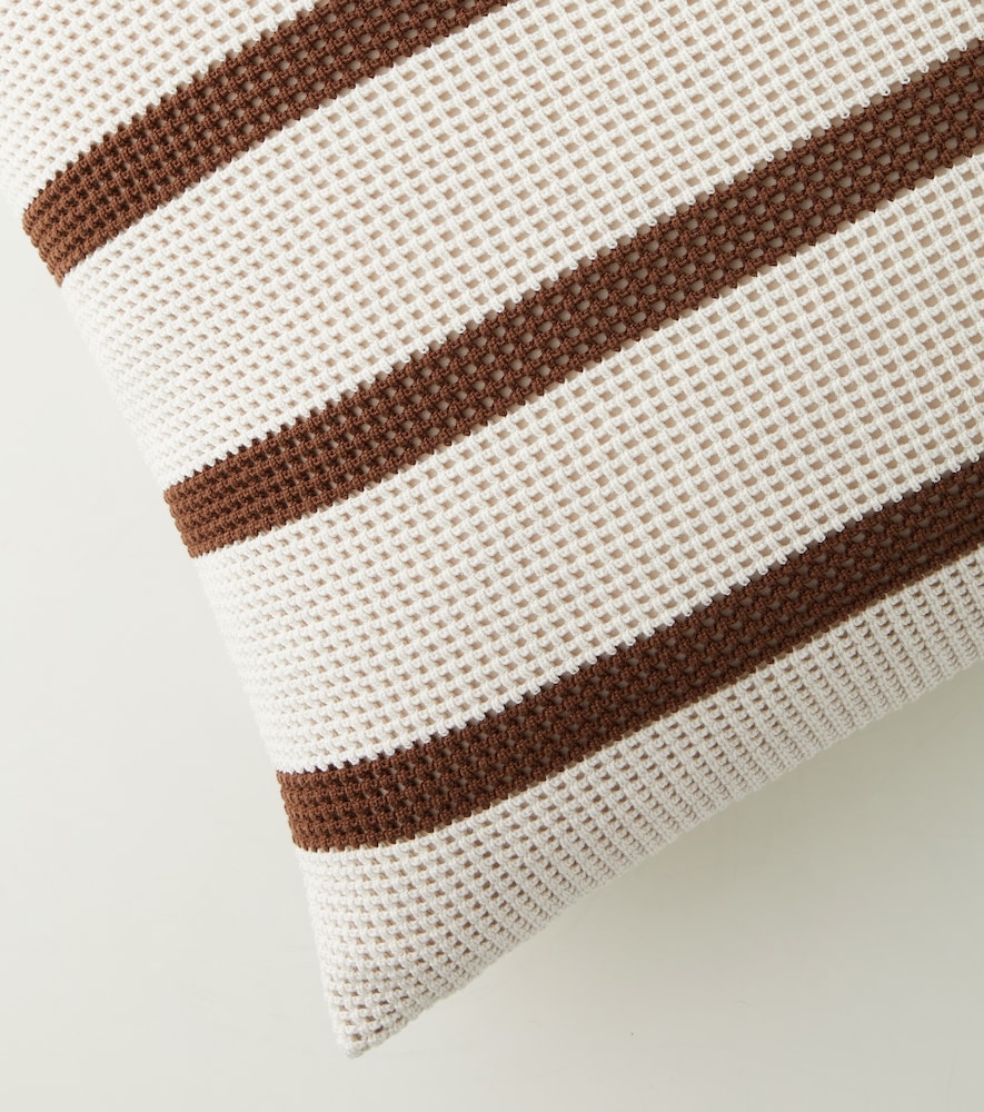  Brunello Cucinelli Brunello Cucinelli Striped Cotton Cushion 