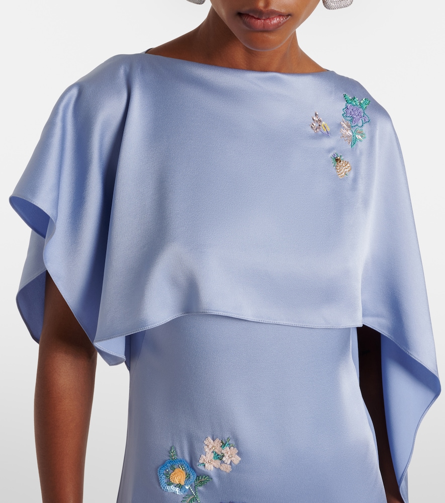  Erdem Erdem Verzierte Robe Aus Satin 