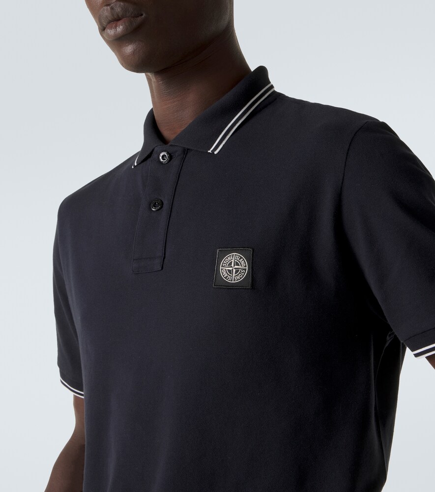 Compass Cotton-Blend Piqué Polo Shirt