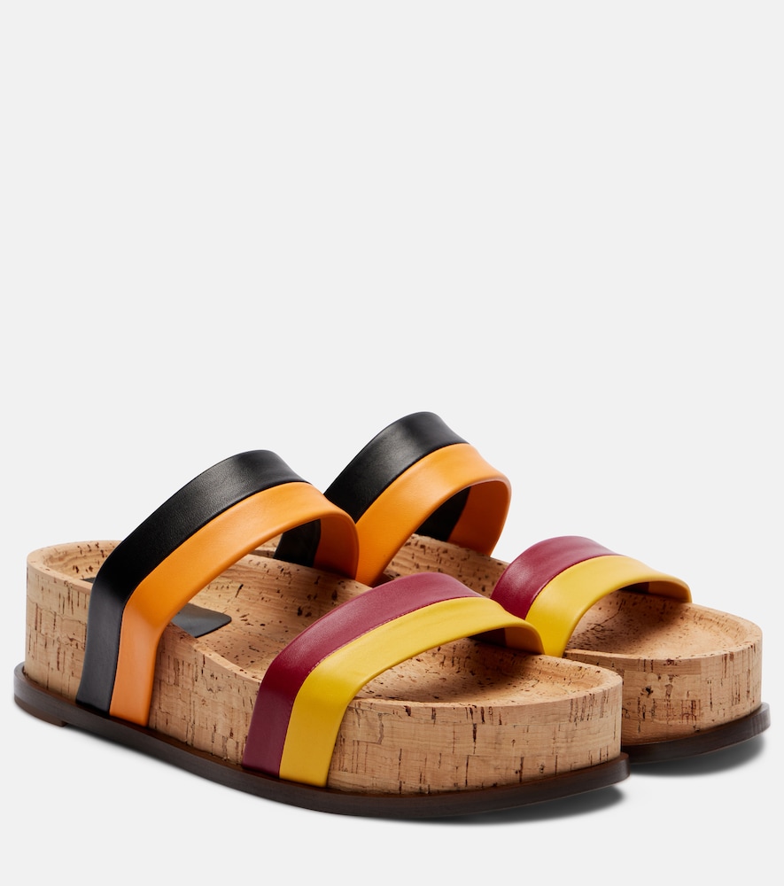 Gabriela Hearst Mules compensées Striker en cuir