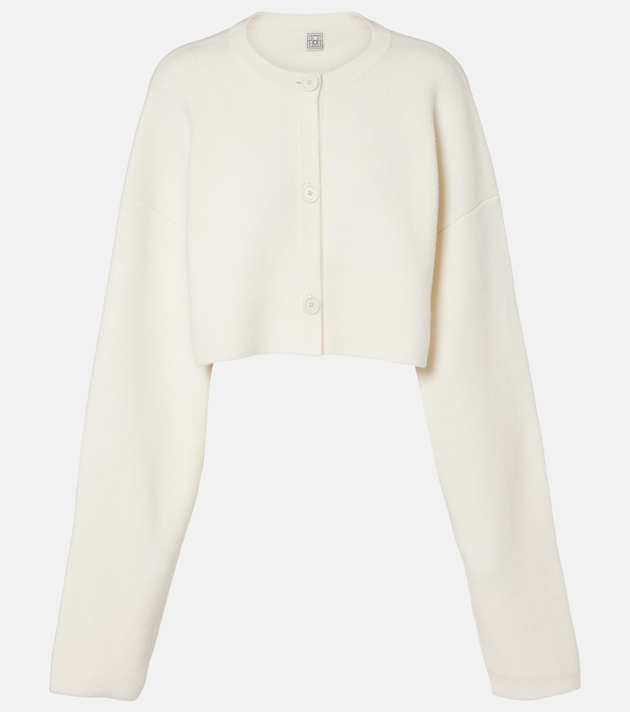 Toteme Cropped wool-blend cardigan
