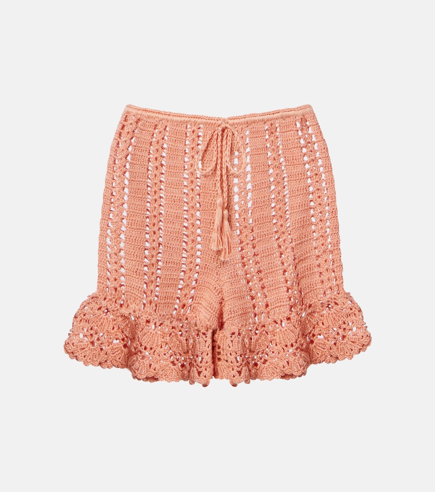 Anna Kosturova Crochet ruffled cotton shorts | Thumbnail 6