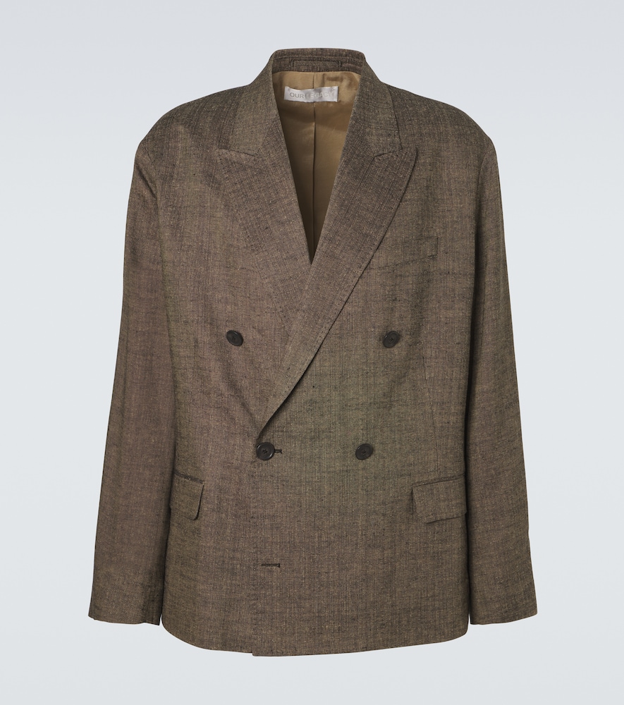 Our Legacy Halt Double Breasted Linen, Silk and Cotton Blazer