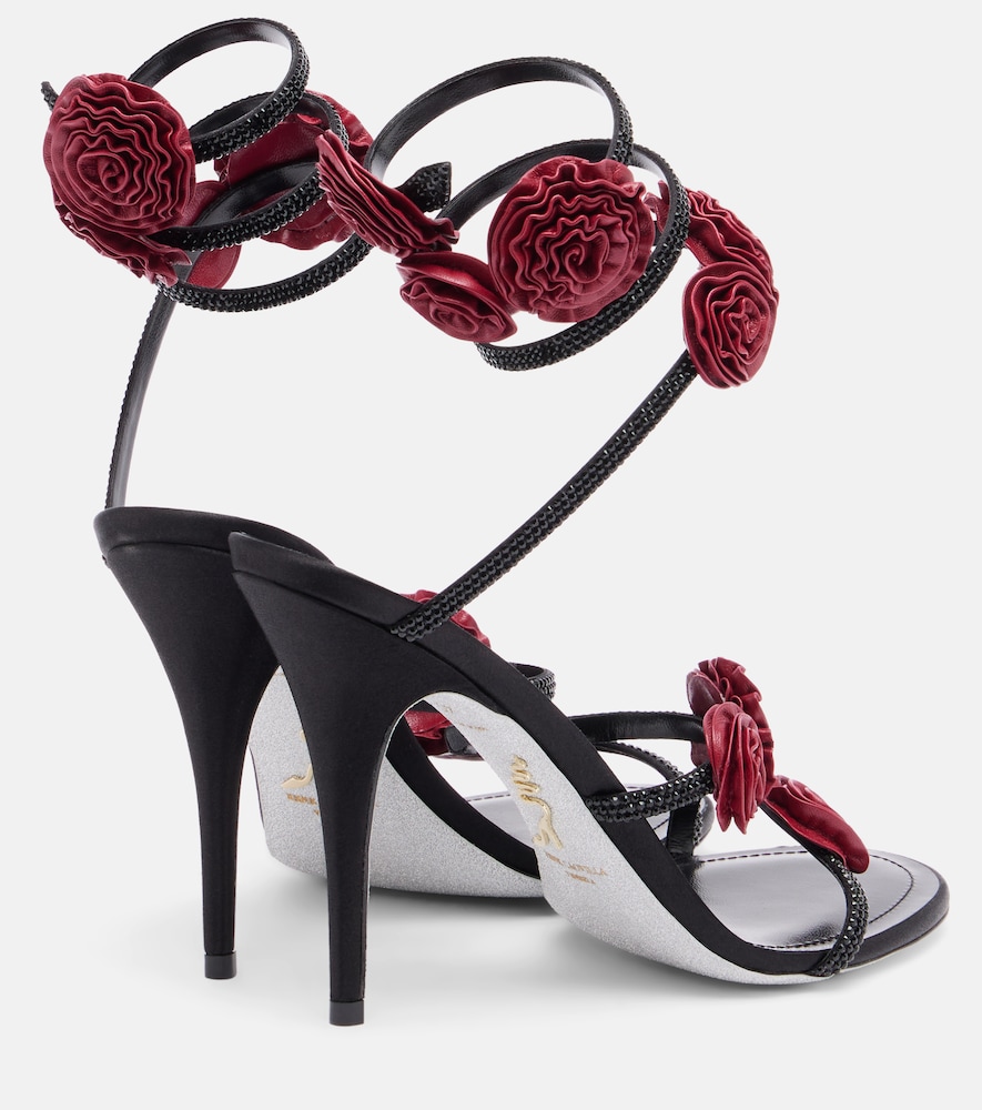 Cleo Floral-Appliqué Sandals
