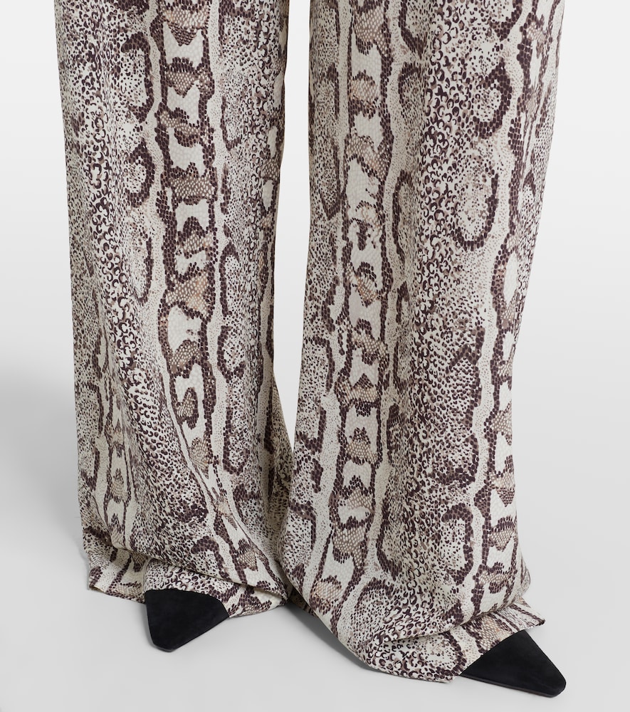  Balenciaga Balenciaga Hose Aus Seide Mit Schlangen-print 
