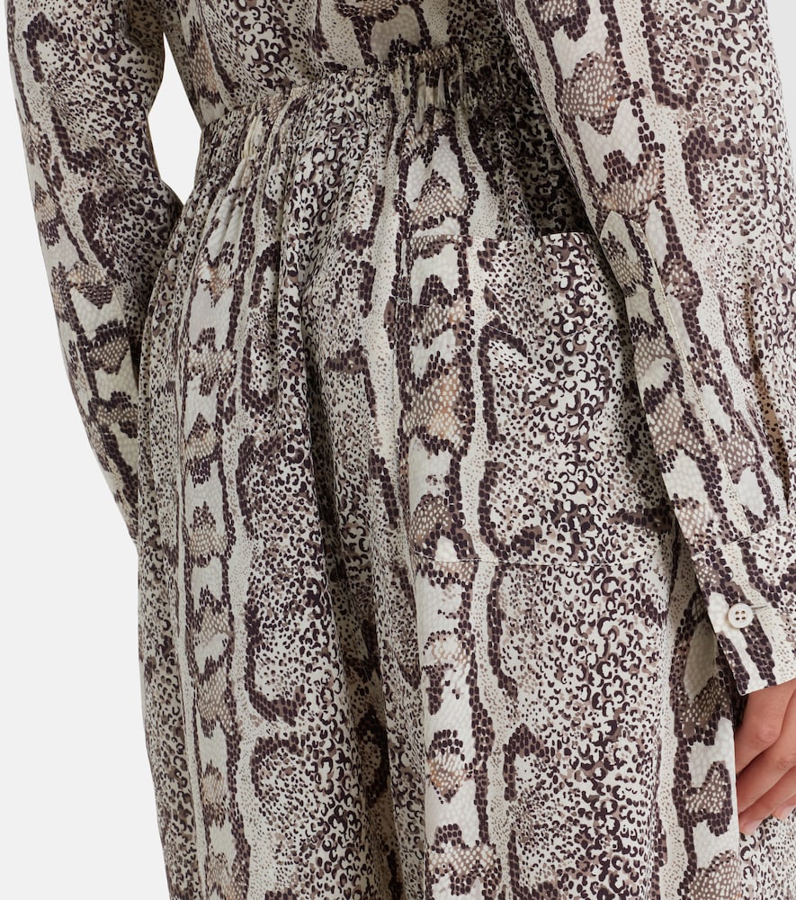  Balenciaga Balenciaga Hose Aus Seide Mit Schlangen-print 