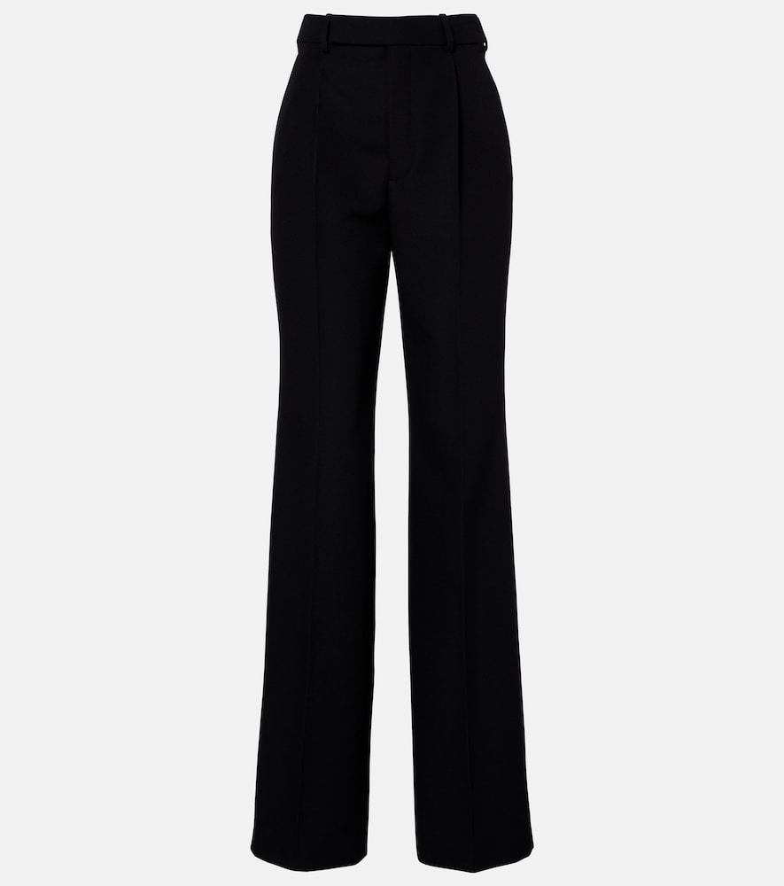 Saint Laurent Pantalon droit en laine vierge plis 1500 €