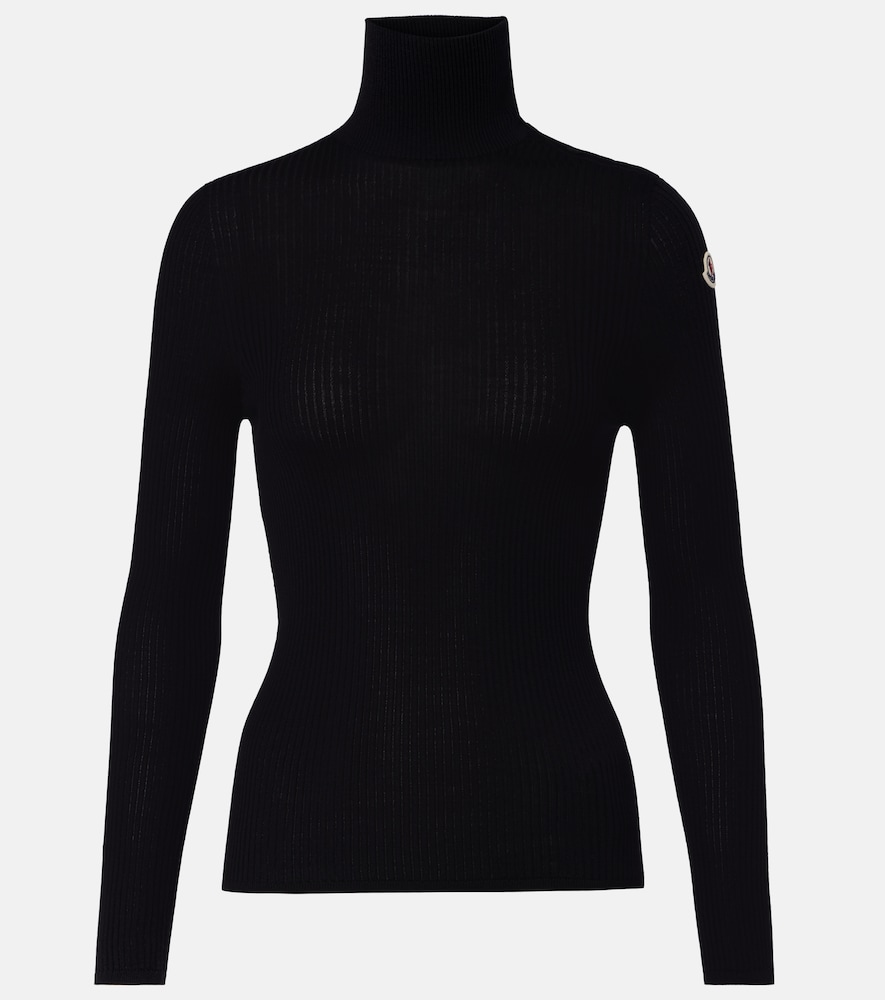 Moncler Women's Black Virgin Wool Turtleneck Sweater UK Size 8 - Mytheresa
