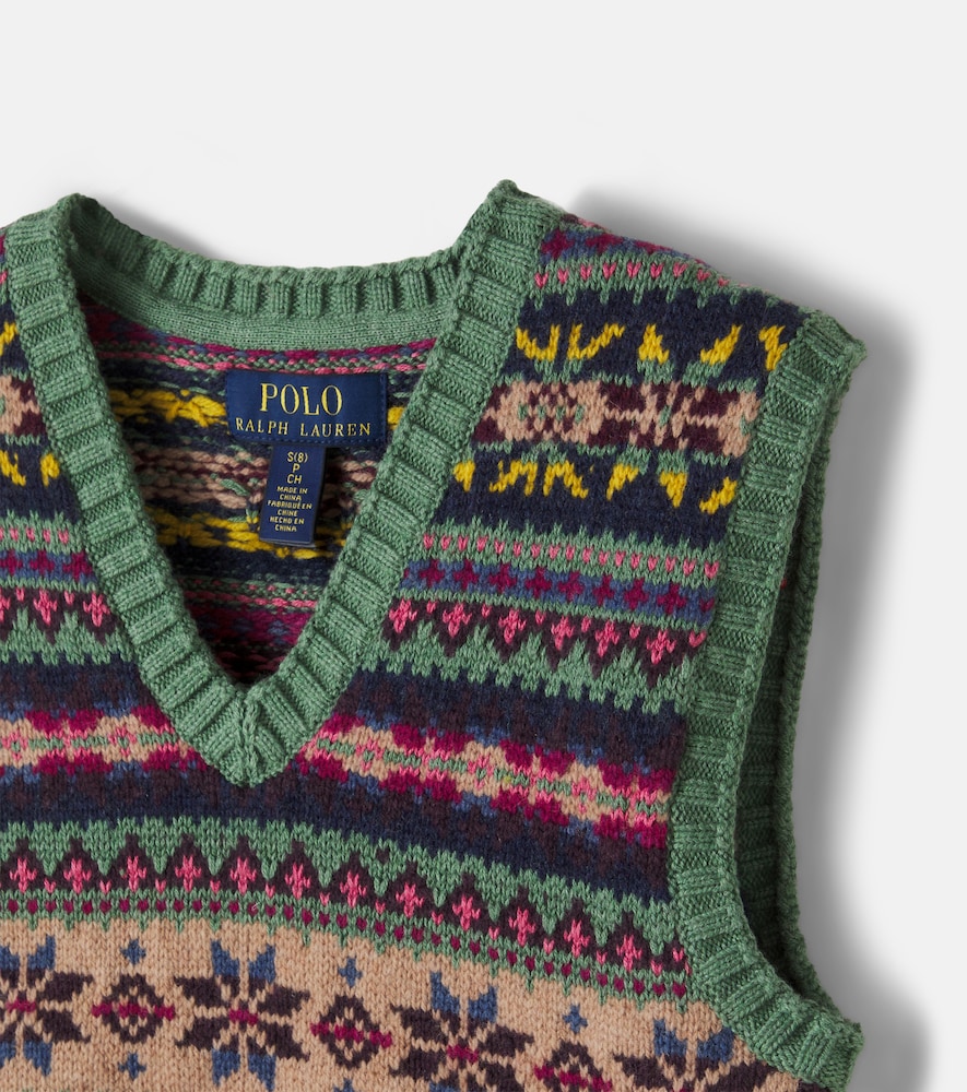 Polo Ralph Lauren Kids Polo Ralph Lauren Kids Pullunder Fair Isle Aus Einem Baumwollgemisch 