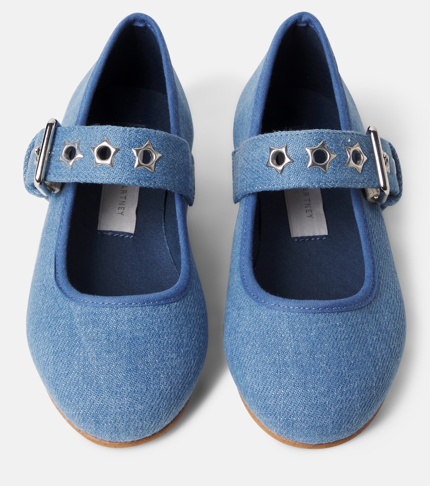  Stella Mccartney Kids Stella Mccartney Kids Mary-jane-ballerinas Aus Denim 