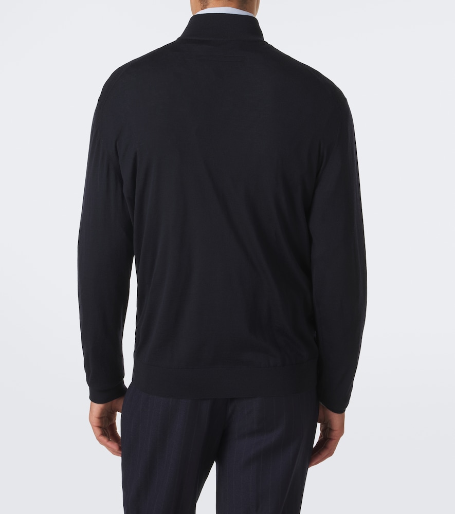 Wool Zip-Up Cardigan