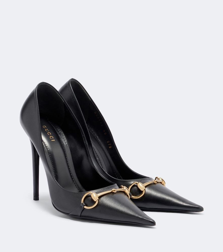 Gucci Donna Horsebit Leather Black Pumps